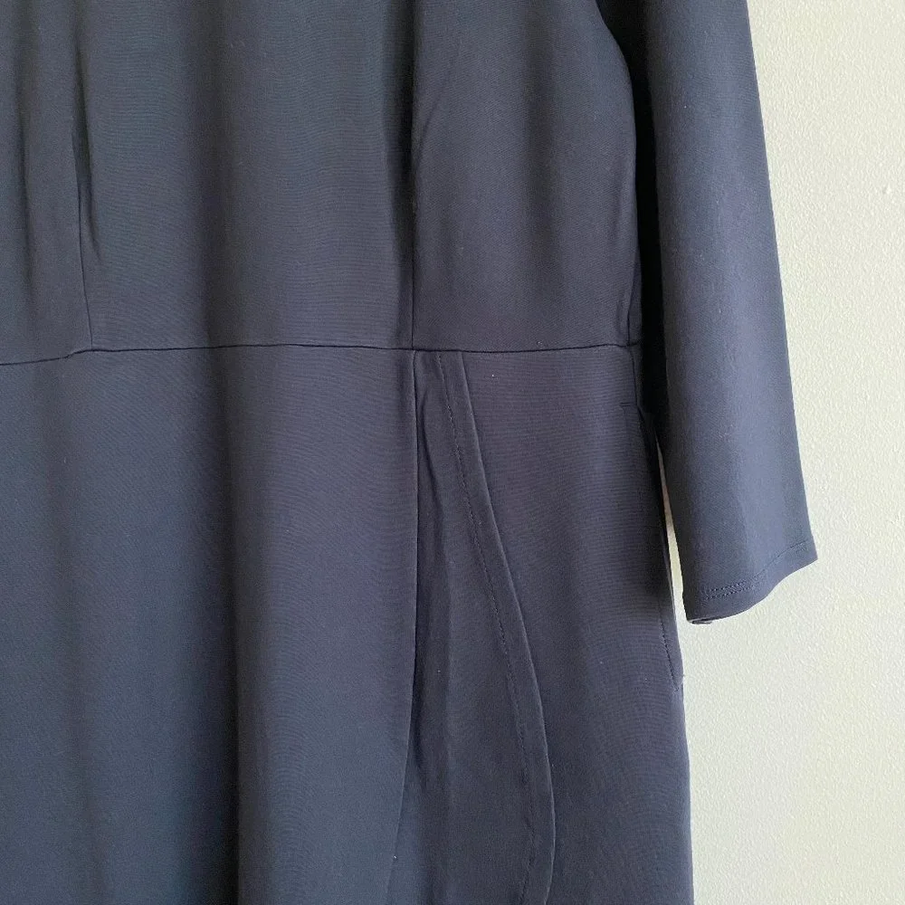 J.Jill Women's Long Sleeve Business Dress, Navy Blue, Size Medium - Picture 8 of 11